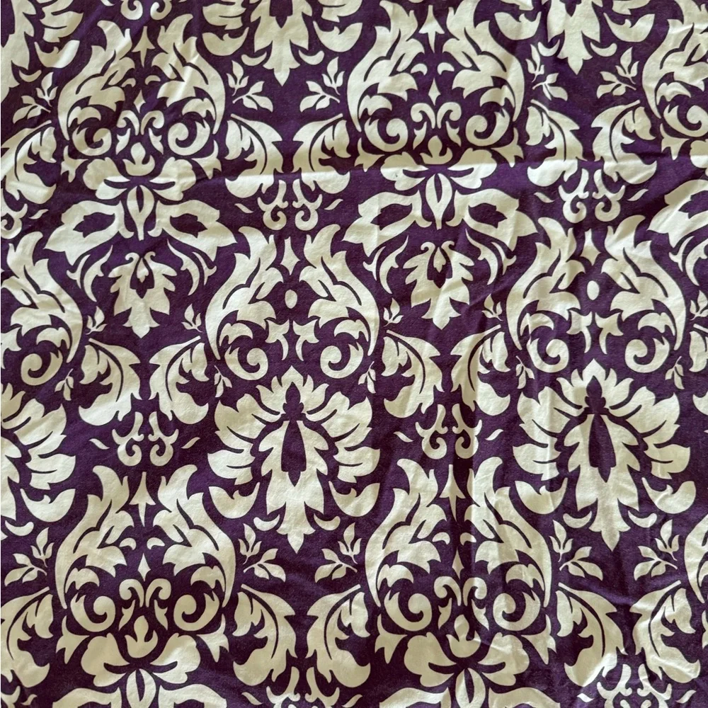 POTTERY BARN TWIN 100% COTTON DUVET COVER PURPLE AND WHITE